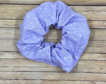 Purple Polkadot Scrunchie