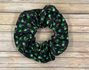 Black Shamrock Scrunchie