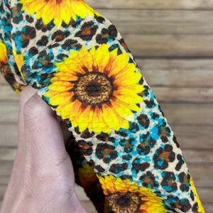 Leopard Sunflowers Scrunchie zdjęcie 2