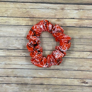 Orange Spiderweb Scrunchie
