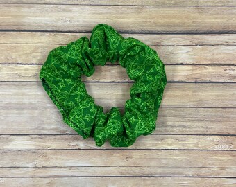 Green Celtic Scrunchie