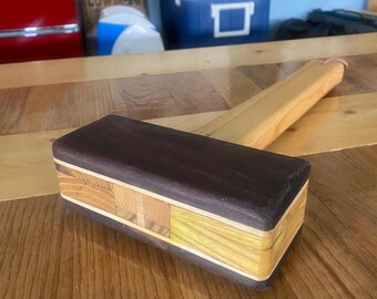 Handmade Wood Joiner's Mallet: Walnut, Mulberry & Basswood