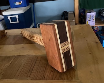 Large Viking Joiner's Mallet: Hand Carved Woodworking Hammer