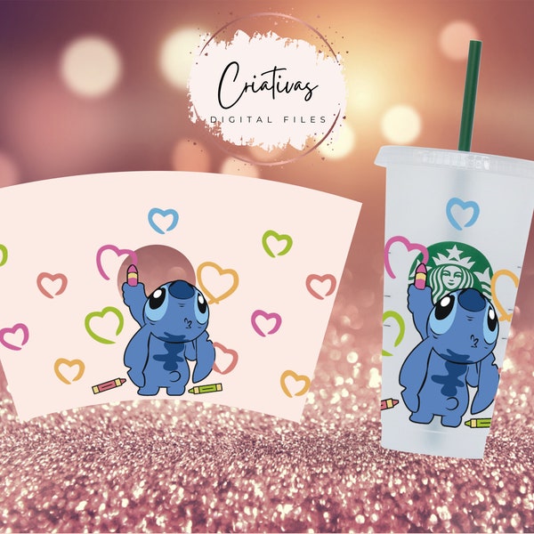 Wickelstich| Starbucks Wrap Lilo und Maschen| Starbucks 24oz Venti Cold Cup | Svg Digital Download | CUT Datei