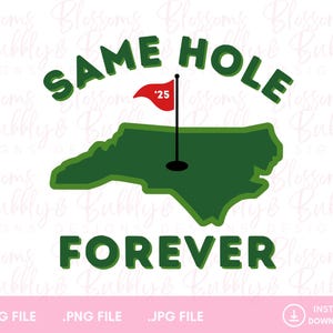 North Carolina Same Hole Forever Golf Bachelor Bachelorette Party SVG voor shirt en golf cadeau blikje koeler ontwerpen cadeau voor verloofde verloofde