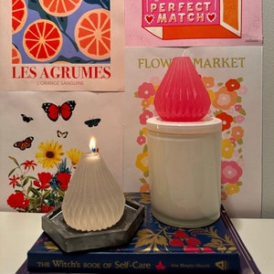 Clear gel pear candle