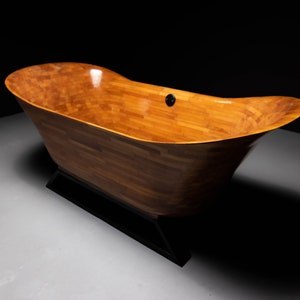 Wooden handmade bathtub
