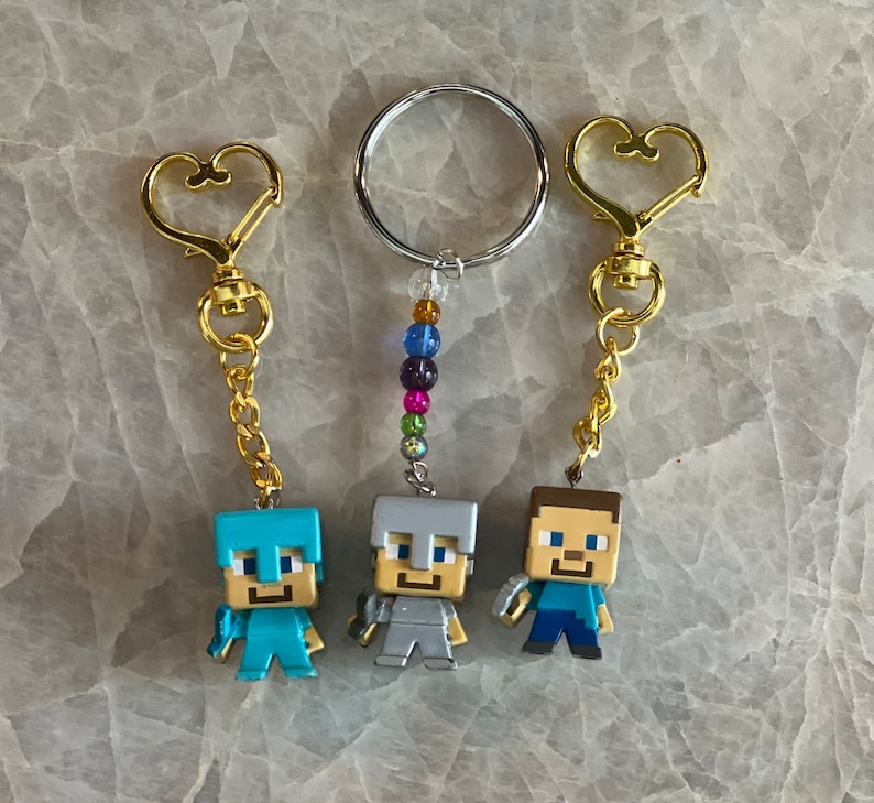 Minecraft Keychains Etsy