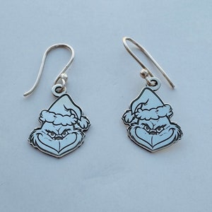 925 sterling silver laser engraved drop earrings