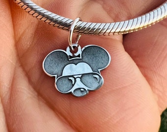 New 925 sterling silver  Mickey Mouse charm 2 cm