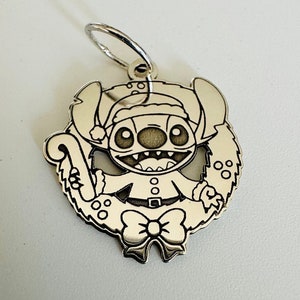 925 Laser graviert Stich Weihnachtskarikatur inspirierten Anhänger