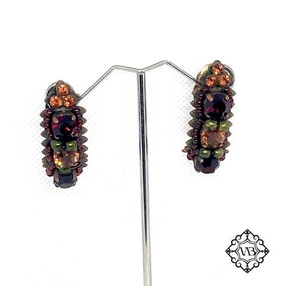 Boucles D'oreilles Vintage ZOE COSTE - Créatrice Française - Modèle Clips Important - Années 1989 - Occasion