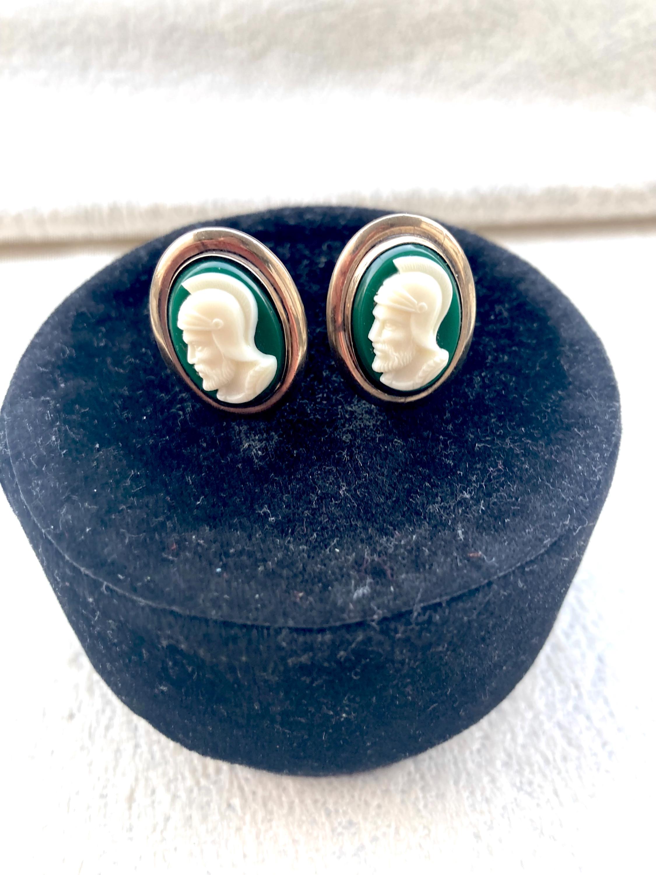 Boutons De Manchettes Vintage Argentés - Thème Pièces De Monnaie Antique Rome, 24mm
