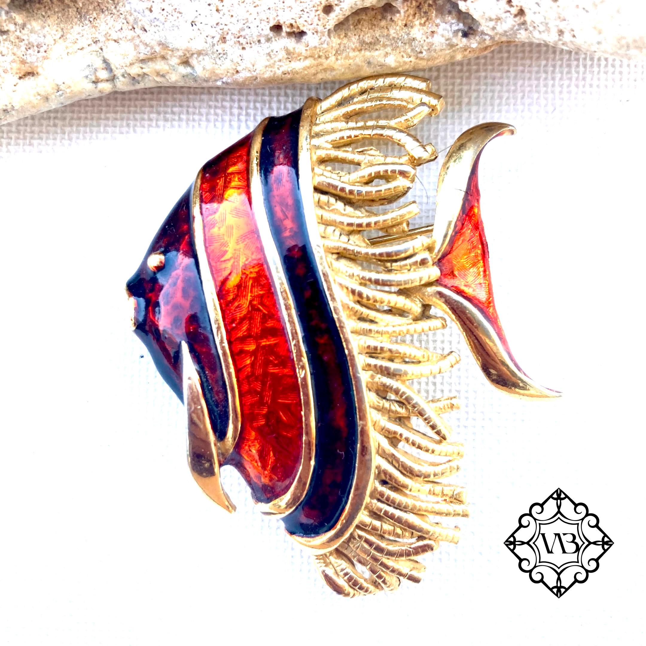 Broche Vintage MARCEL BOUCHER - Bijou Ancien En Verre - Occasion - Collection