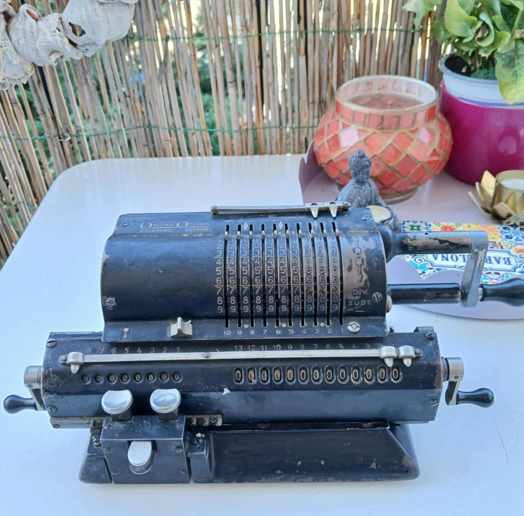 ORIGINAL ODHNER 手回し 計算機 スウェーデン製 ☆ ORIGINAL-ODHNER アンティーク 手回し 計算機 スウェーデン製