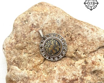 Pendentif Éventail En Or De Tolède - Bijou Vintage En Bon état - Occasion