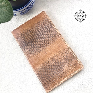 Cartera vintage de piel de serpiente africana para mujer