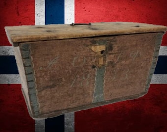 Antique coffin filled with Norwegian treasures