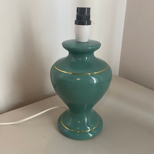 Vintage Glazed Ceramic Porcelain Table / Bedside Lamp Base. Ginger Jar Lamp Base