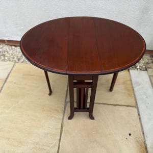 Antique Edwardian Folding Drop Leaf Gate Leg Table – Occasional Side Furniture