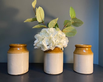 Envío Gratis- Maceta grande de gres vintage / Florero / Tarro de utensilios