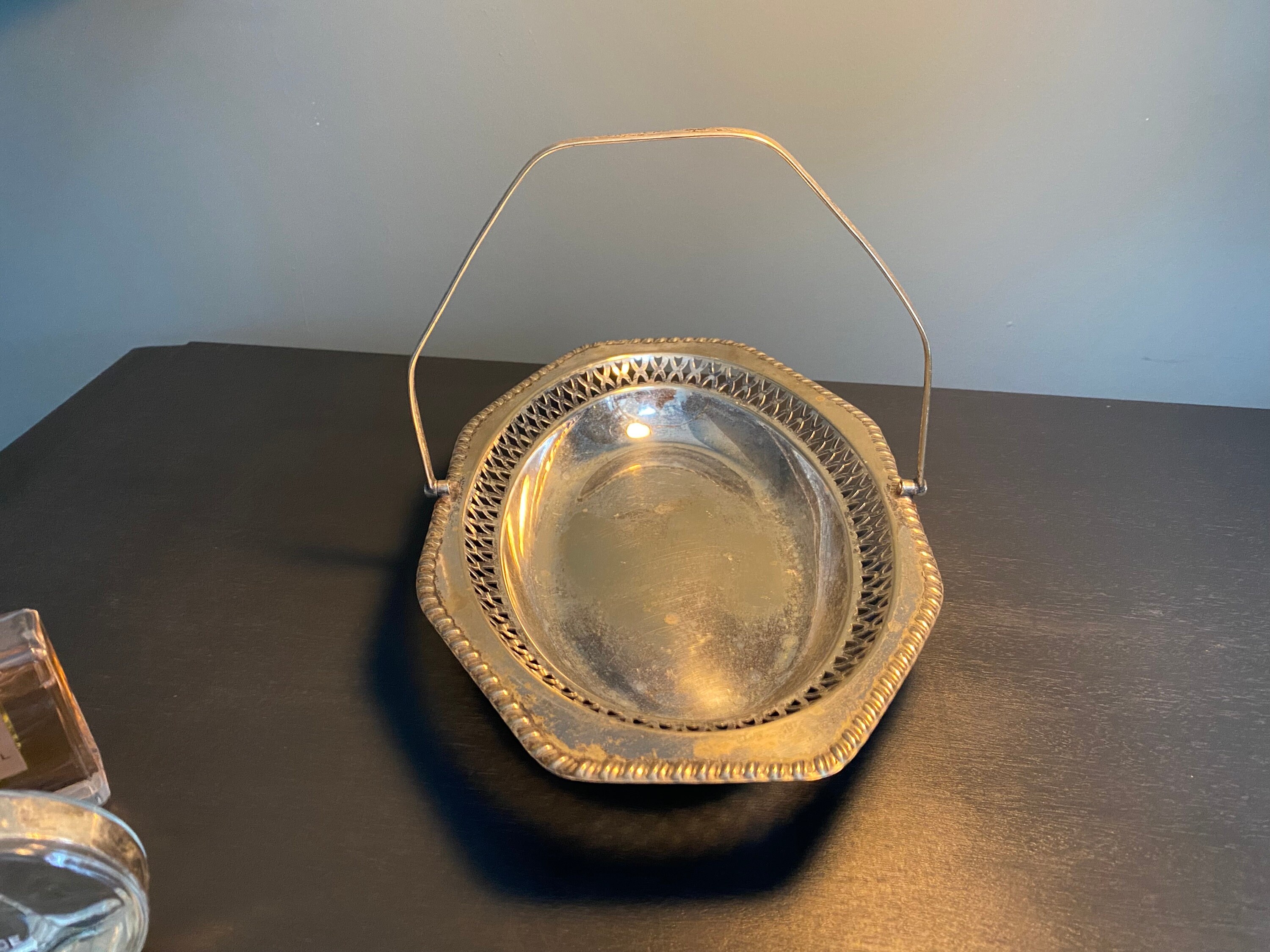 Cake Basket With Swing Handle Metal Cake Serving Dish Etsy