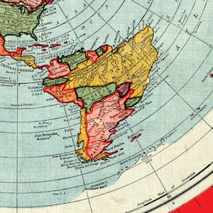 Carte de la Terre plate - Alex Gleason 1892 | 5 étoiles (94 avis) | Remasterisé en téléchargement numérique haute résolution imprimable 300 ppp image 5