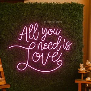 Alles was du brauchst ist Liebe Neonschild - LED Hochzeit Neonlicht - Verlobungsgeschenk - Romantische Wanddekoration - Valentinstag Leuchtschild