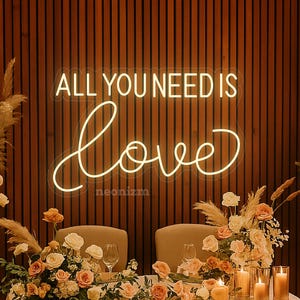 Alles was du brauchst ist Liebe Leuchtreklame - Hochzeit Neonlicht - Verlobungsgeschenk - Valentinstag Dekor - Leuchten LED Wandschild - Romantisches Wohndekor