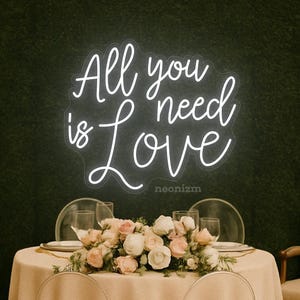 Alles was du brauchst ist Liebe Leuchtreklame - Hochzeit Neonlicht - LED leuchten Wanddekor - Hochzeitshintergrund - Verlobungsgeschenk - Liebe Leuchtreklame