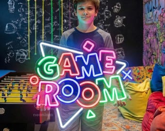 Game Room Neon Sign, Gaming Room Decor, Man Cave Neon Sign, Video Game Room Wall Decor, Gamer Gift
