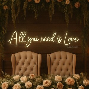 Alles was du brauchst ist Liebe Leuchtreklame - Hochzeit Leuchtreklame - Hochzeitshintergrund - Verlobung Dekor - LED Neonlicht - Romantische Liebe Dekor