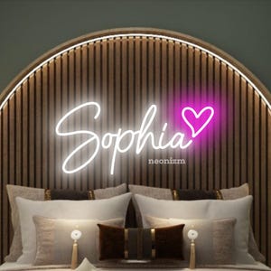 Letrero de neón personalizado con nombre para niños: regalo de luz de neón personalizado para cumpleaños de bebé, decoración de pared para guardería, letrero con nombre para habitación infantil.