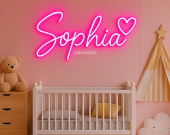 Custom Light Up Name Neon Sign: Personalized Gifts For Kids, Girls Bedroom Decor