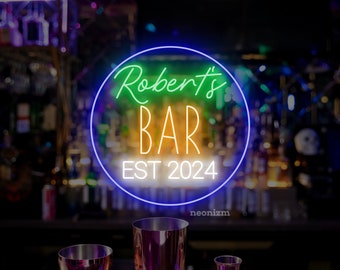 Bar naam neon teken aangepaste decor/neon decor voor bar/neon bar teken/aangepaste bar neon licht/bar neon licht teken gepersonaliseerde geschenken
