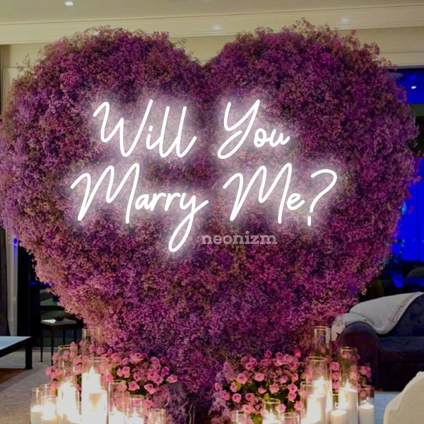 Will You Marry Me Neon Sign Wedding Decor / Proposal Decorations / Will You Marry Me Sign /Engagement Decorations/Proposal Decor/Event Decor