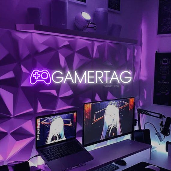 Your exact gamer tag or Twitch handle glowing in neon on your wall — instantly personalizes a gaming setup in a way no mass-produced product can replicate.