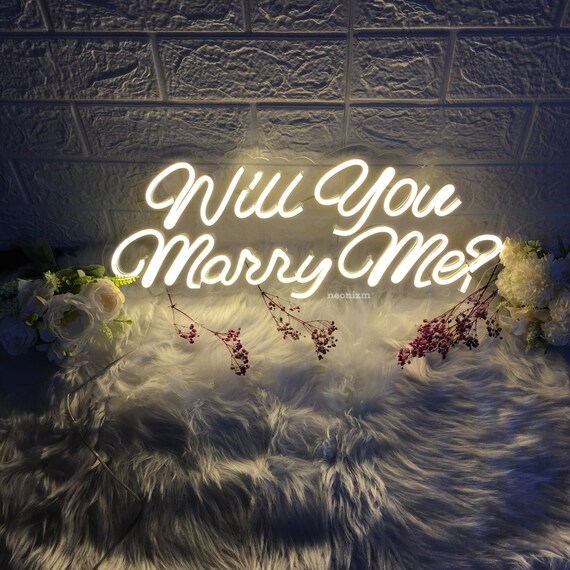 Will You Marry Me Neon Sign Proposal Decor / Marriage Proposal Decorations / Will You Marry Me Sign / Wedding Neon Sign / Proposal Backdrop