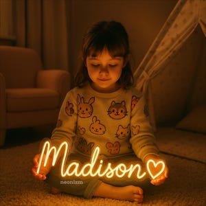Personalisiertes Neon Namensschild für Kinder, benutzerdefiniertes Namensschild, leuchtendes Namensschild, Kinderzimmer, Geschenk für Kinder, Baby Namensschild, Geburtstagsgeschenk