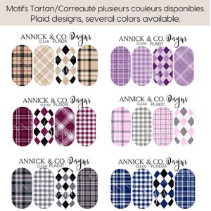 Tartan Nail Decals, Waterslide Nail Art, Tartan Nail Designs, DIY Manicure, Cute Nails, Gift for her, DIY Tartan Nails