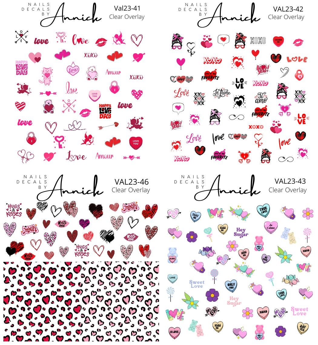 5 PCS Taylor Swift Lover Candy Heart Vinyl Stickers Original Art