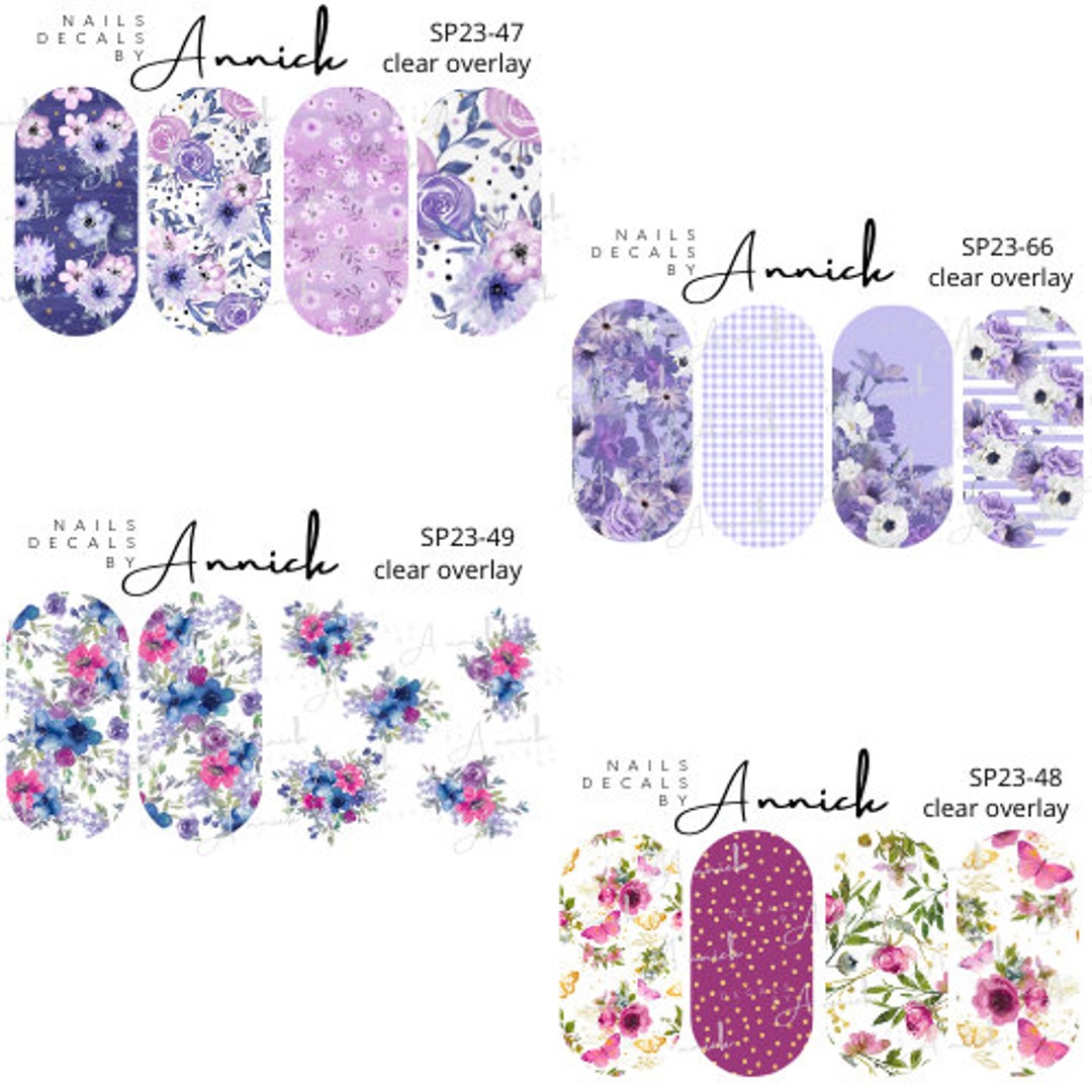Water Transfer Decal for Nails SPRING FLOWER BOUQUET Water Etsy