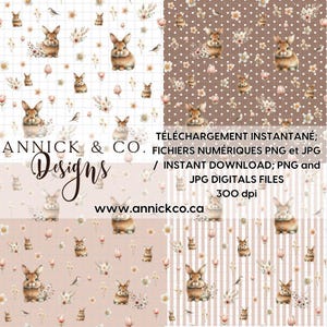 SPRING BOHO SEAMLESS Pattern, Digital File, Sewing Template, Scrapbooking, Fabrics, Sublimation, Digital Paper, Easter Wrapping, Cute design