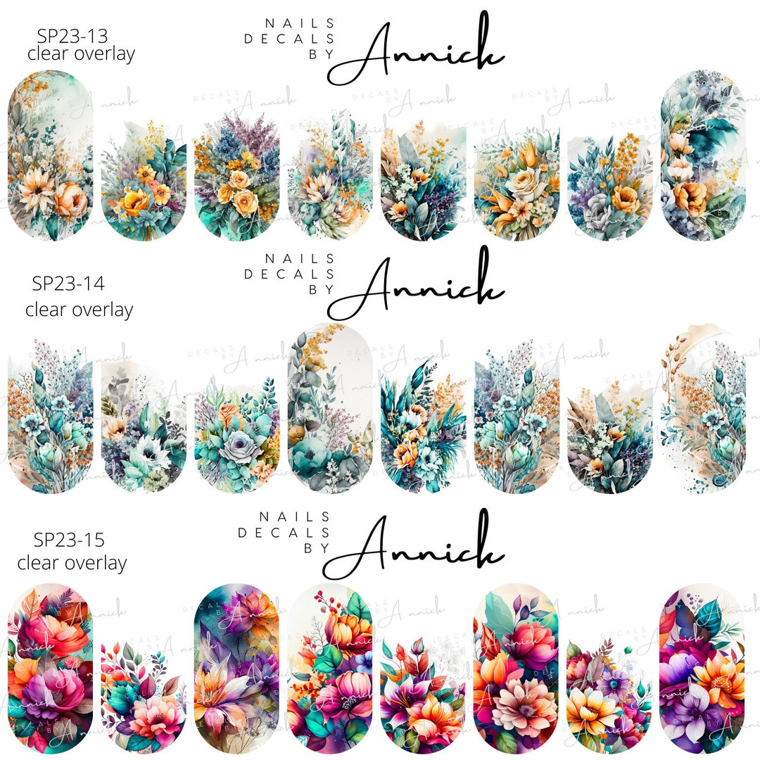 Water Transfer Decals Stickers for Nails Bouquets WILD Etsy