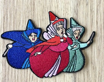 Sleeping Beauty Fairies embroidered Patch