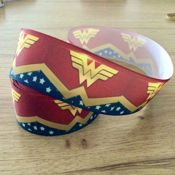 Wide Wonder women wonderwoman Superhero Grosgrain Character Ribbon