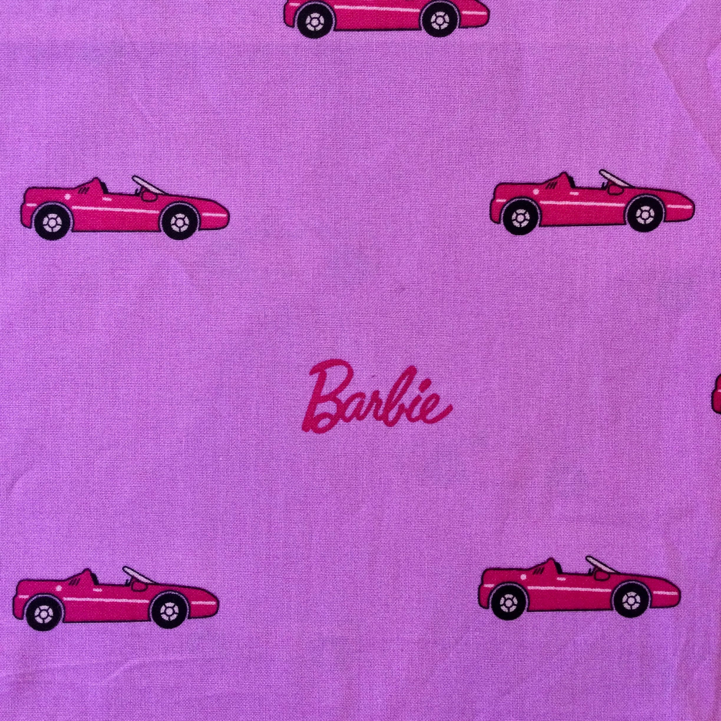 Barbie car character fabric