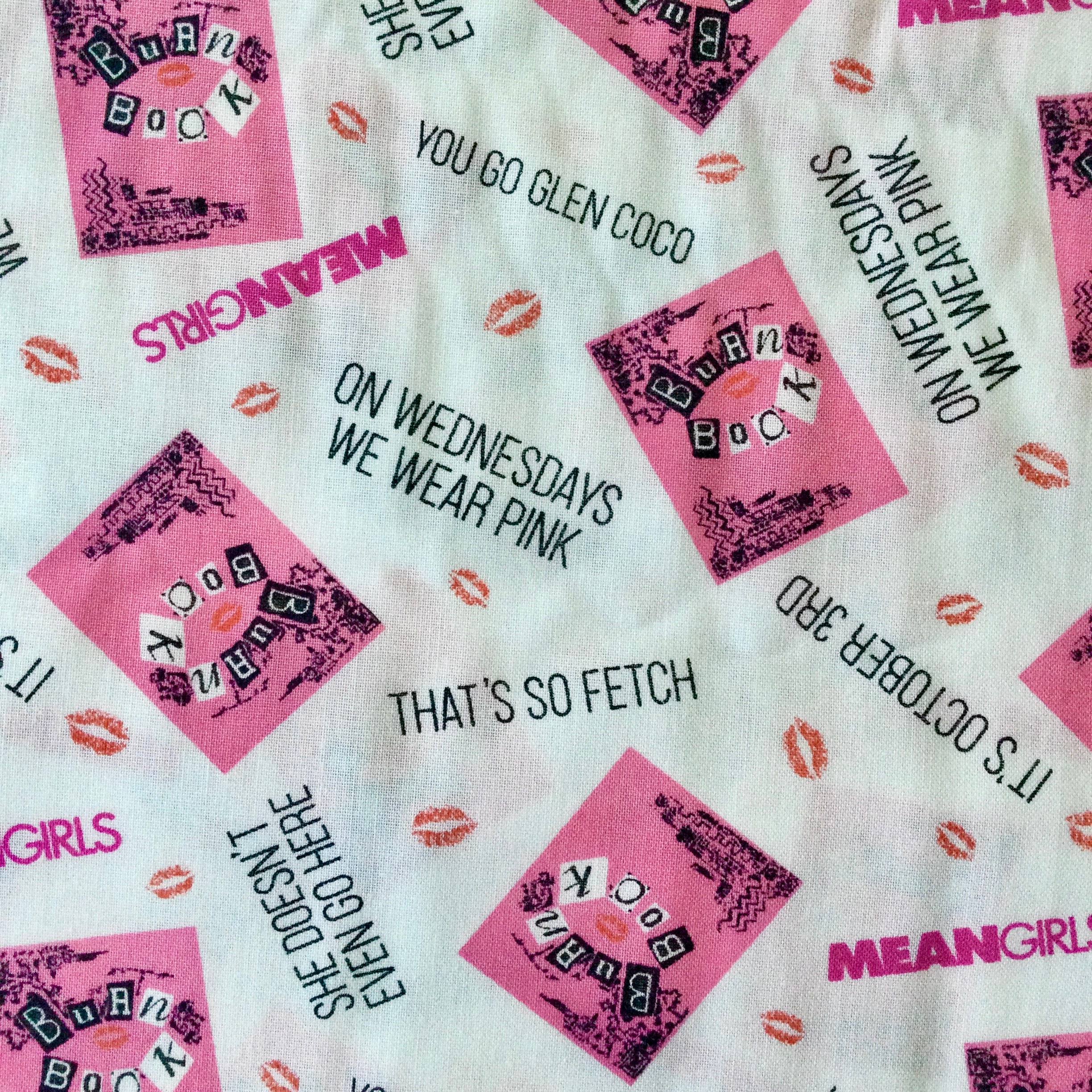 Mean Girls Burn Book Cotton Fabric (2 Yards Min.) - Licensed & Character Cotton Fabric - Fabric