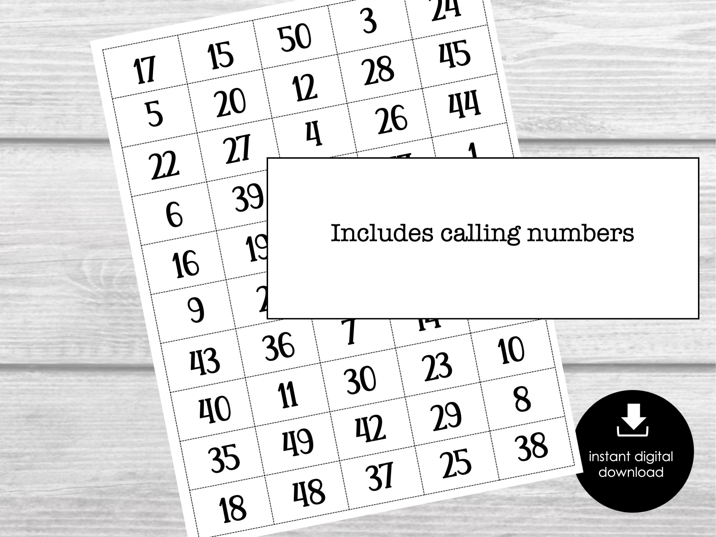 Christmas Bingo, 100 Bingo Cards, Holiday Party Game, Fun Printable