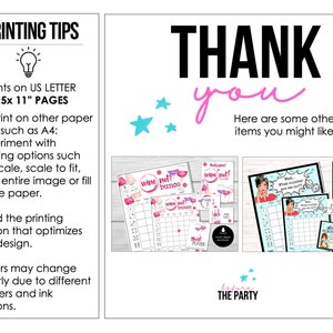 Pajama Party Bunco Score Cards, Bunco Score Sheets, Bunco Invitation ...